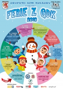 Zapraszamy na &quot;Ferie z GDK 2018&quot; oraz ferie w świetlicach wiejskich
