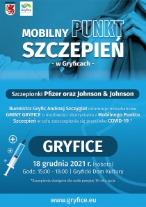 Mobilny Punkt Szczepień w Gryficach - GDK - 18.12.2021