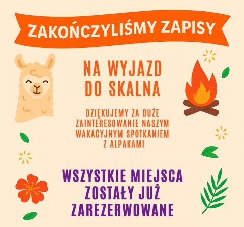 Zakończyliśmy zapisy na wyjazd do Skalna!
