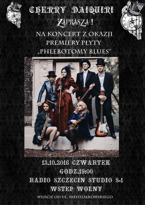 Cherry Daiquiri zaprasza na koncert 13 października / godz. 19:00 / Radio Szczecin Studio S-1