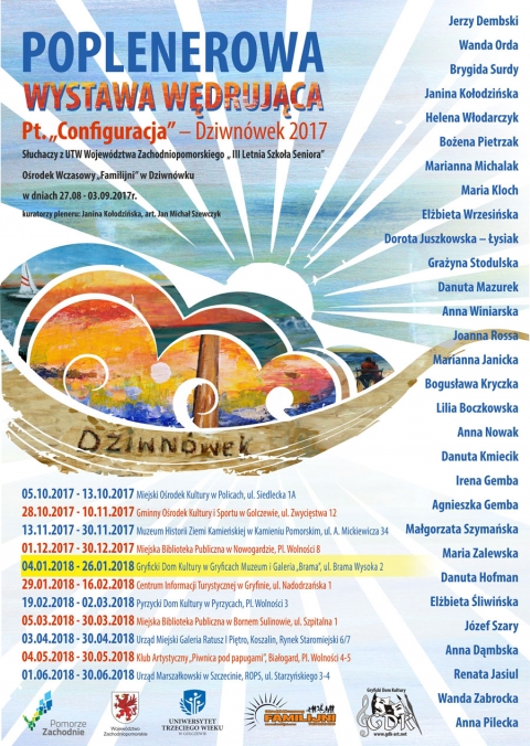 Zapraszamy na wernisaż wystawy &quot;Configuracja&quot; Słuchaczy z UTW Województwa Zachodniopomorskiego