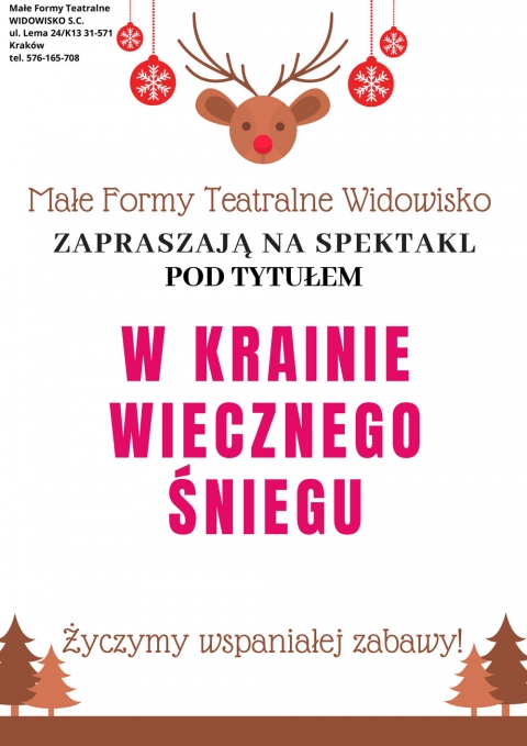 FERIE 2024 z GDK – piątek 26.01.2024. godz.11,00 „ZIMOWA SCENA TEATRALNA”