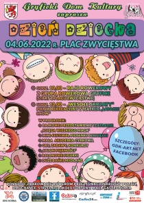 Gryficki Dom Kultury i Grupa Rowerowa Gryfice zapraszają do aktywnego świętowania „Dnia Dziecka” - w sobotę 04.06.2022r. Plac Zwycięstwa.