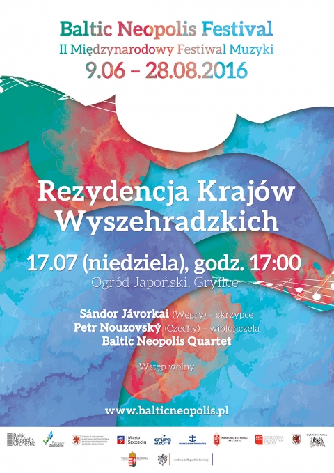 Zapraszamy 17 lipca o godz. 17:00 do Ogrodu Japońskiego - “Rezydencja Krajów Wyszehradzkich” - Gryfickie Lato Muzyczne 2016